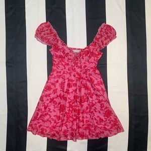 Hot pink mesh urban outfitters dress